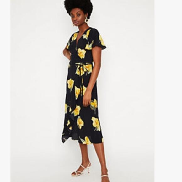 NWT Warehouse UK ASOS Katy floral midi dress sz 6 - Picture 1 of 10